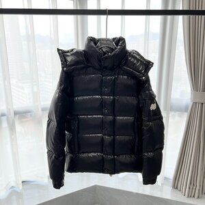 Moncler Men Shiny Black Puffer Jacket